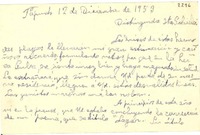 [Tarjeta] 1953 dic. 12, Papudo, [Chile] [a] Gabriela Mistral
