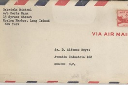 [Sobre] Roslyn Harbor, New York [a] Alfonso Reyes, México D.F