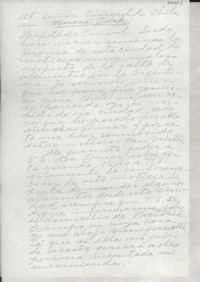 [Carta] Roslyn Harbor, [Nueva York], [EE.UU.] [al] Cónsul de Chile Enrique Bustos, Nueva York, [EE.UU.]