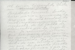 [Carta] Roslyn Harbor, [Nueva York], [EE.UU.] [al] Cónsul de Chile Enrique Bustos, Nueva York, [EE.UU.]