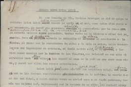 Recado sobre Luisa Luisi