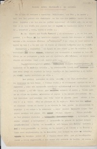 Recado sobre Michoacán y un criollo