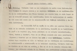 Recado sobre Victoria Kent