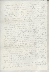 [Carta] [a] Honorable Gran Secretario