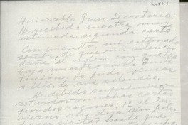 [Carta] [a] Honorable Gran Secretario