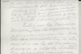 [Carta] Nueva York [al] Presidente del Ecuador