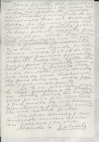 [Carta] [a] Sara de Ibañez