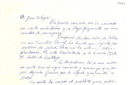 [Carta] 1954 ago. 10, Santiago de Chile [a] Gabriela Mistral