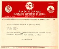 [Telegrama] 1954 ago. 28, Vapor Copiapó [a] Gabriela Mistral, Vapor Santa María
