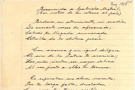 [Carta] 1954 ago, Cartagena [a] Gabriela Mistral