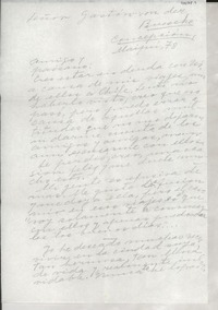 [Carta] [a] Gastón Von Der Bussche, Concepción