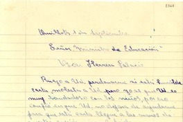 [Carta] 1954 sept. 1, Quillota [a] Oscar Herrera Palacio