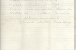[Carta] [a] Juan Ramón Jiménez, Santurce, Puerto Rico