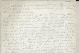 [Carta] [a los] Caros compadres