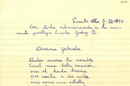 Divina Gabriela [poesía]