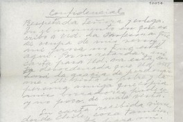 [Carta] [a la] Respetada Señora y colega