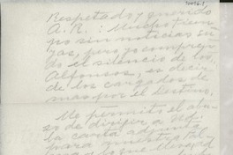 [Carta] [a] [Alfonso Reyes]