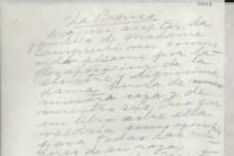 [Carta] [a la] Familia de Madame Camprubí