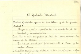 [Carta] 1954 sept. 2, San Felipe [a] Gabriela Mistral