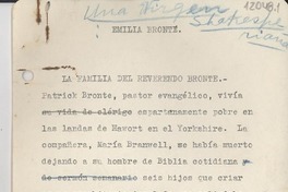 Una virgen Shakesperiana : Emilia Bronte