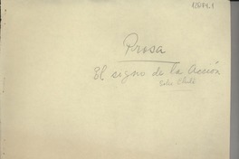 El signo de la acción : sobre Chile