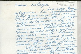 [Carta] [a] [María Carolina Geel]