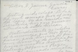 [Carta] [a] Jaime García Terrés