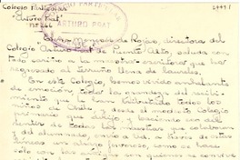 [Tarjeta] 1954 sept. 9, Puente Alto [a] Gabriela Mistral