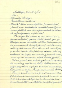[Carta] 1954 sept. 9, Santiago [a] Lucila Godoy