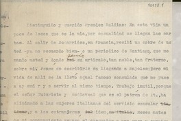 [Carta] [a] Prendez Saldías