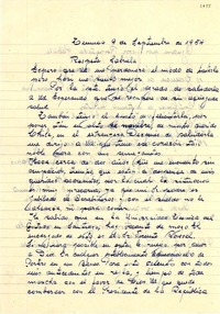 [Carta] 1954 sept. 9, Temuco [a] Gabriela Mistral