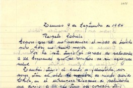 [Carta] 1954 sept. 9, Temuco [a] Gabriela Mistral