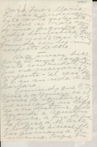 [Carta] [a] Inés María