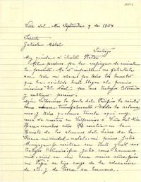 [Carta] 1954 sept. 9, Viña del Mar [a] Gabriela Mistral