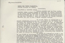 [Carta] [a] Tulio Maquieira, Barcelona