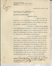 [Carta] 1936 mayo 21, Lisboa, [Portugal] [al] Presidente de la Corte Federal de Puerto Rico, San Juan, [Puerto Rico]