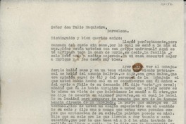 [Carta] domingo 17 [a] Tulio Maquieira, Barcelona