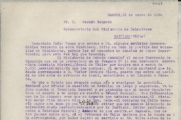 [Carta] 1934 mar. 28, Madrid, [España] [a] Germán Vergara, Santiago, Chile