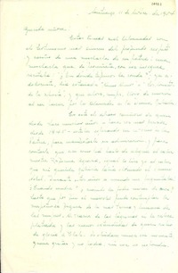 [Carta] 1954 sept. 11, Santiago [a] Gabriela Mistral