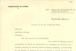 [Carta] 1954 sept. 11, Osorno [a] Gabriela Mistral, Santiago