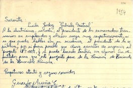 [Carta] 1954 sept, Santiago [a] Gabriela Mistral