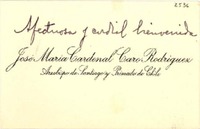 [Tarjeta] 1954, Santiago [a] Gabriela Mistral