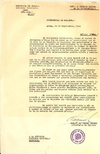 [Carta] 1954 sept. 15, Angol [a] Gabriela Mistral, Santiago