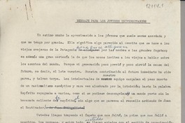 Mensaje para los jóvenes universitarios