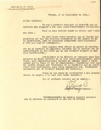 [Carta] 1954 sept. 21, Vicuña [a] Gabriela Mistral