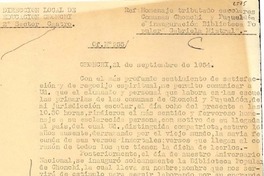 [Carta] 1954 sept. 21, Chonchi [a] Gabriela Mistral, Santiago