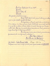 [Carta] 1954 sept. 21, Santiago [a] Lucila Godoy