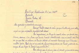 [Carta] 1954 sept. 21, Santiago [a] Lucila Godoy