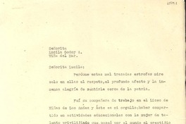 [Carta] 1954 sept. 21, Olmué [a] Lucila Godoy, Viña del Mar