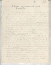 Libertad de pensamiento en la educación